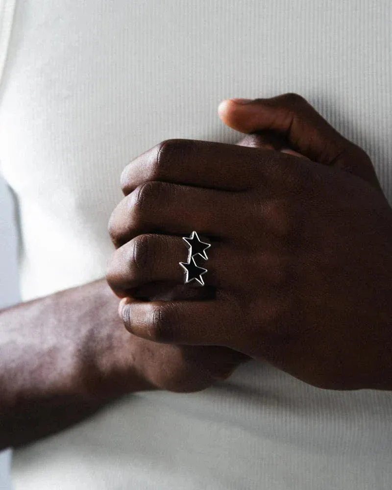 Icon Black Enameled Single Ring - Image 4