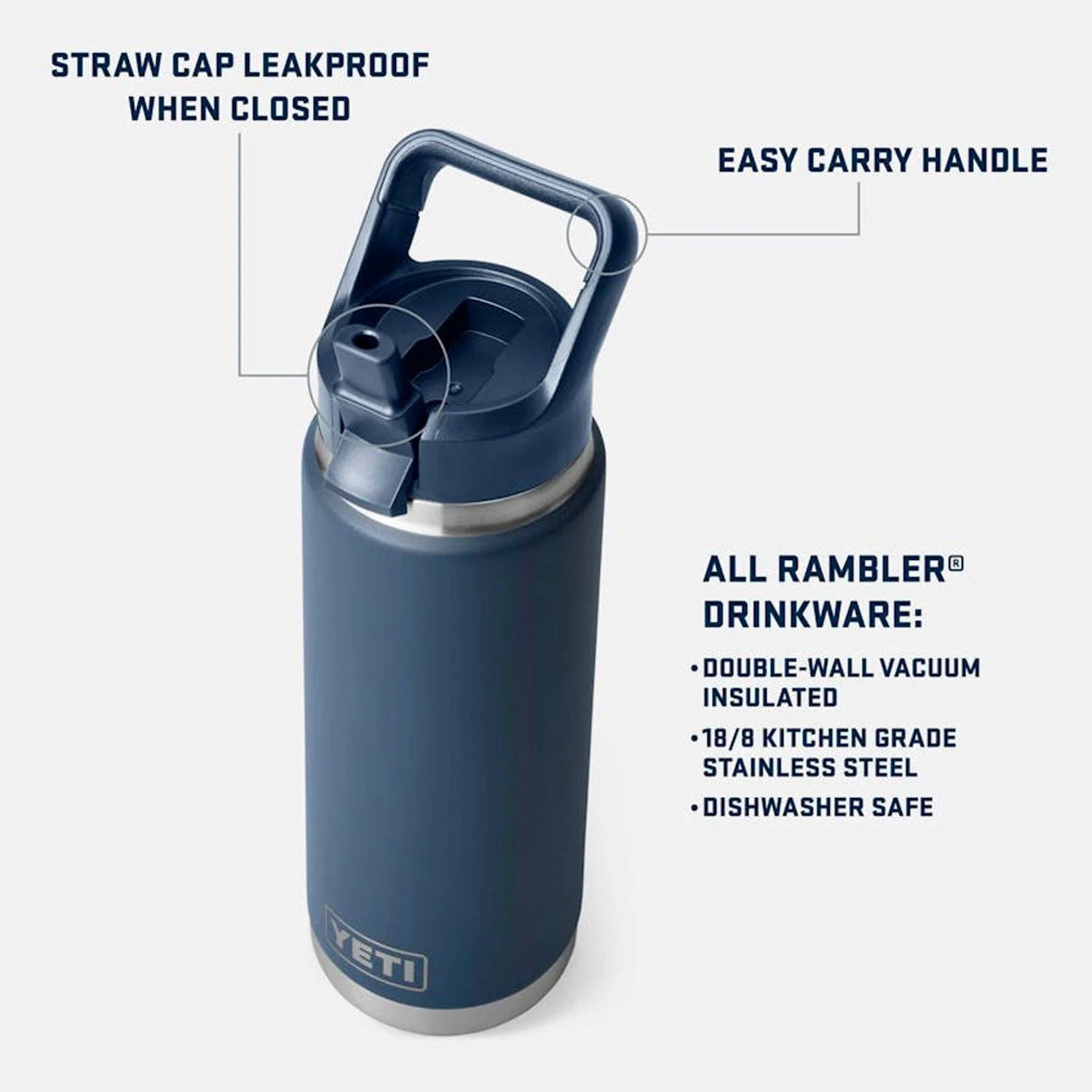 Rambler 26 Oz Colour Straw Bottle - Image 6