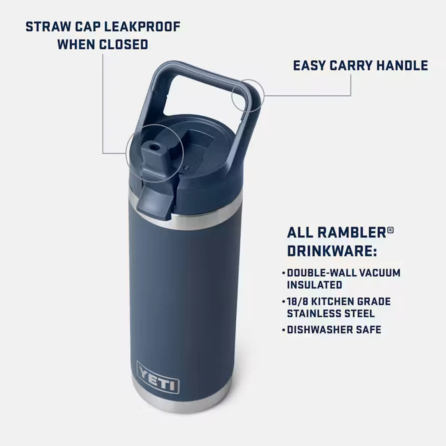 Rambler 18 Oz C Straw Bottle - Image 4
